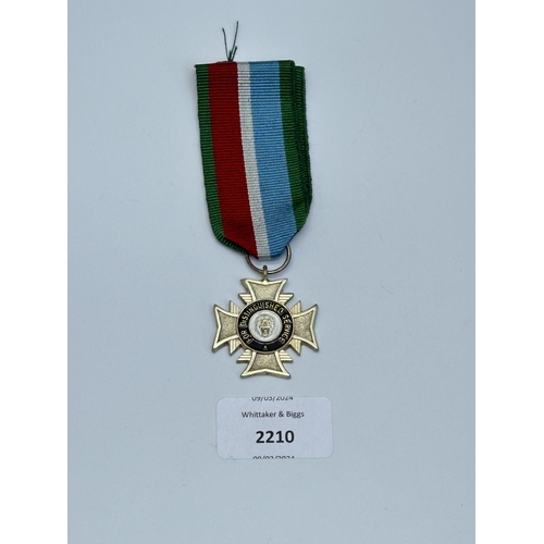 2210 - A Rhodesia Defense Cross For Distinguished Service medal