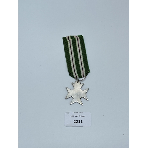 2211 - A Rhodesia Prison Cross For Conspicuous Gallantry medal