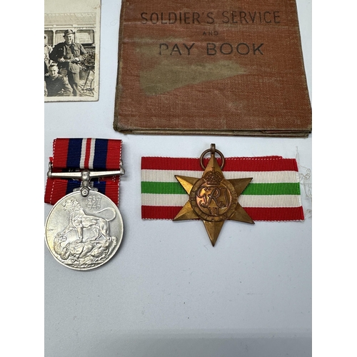 2220 - A boxed WWII British medal group with ephemera belonging to 2365706 Driver Ronald Sidney Samworth co... 