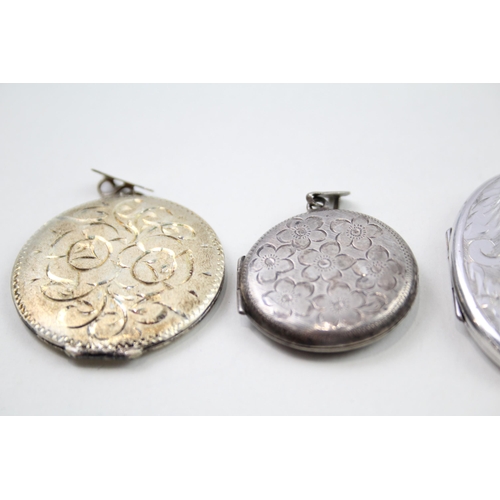 2006 - Five sterling silver locket pendants - approx. gross weight 48g