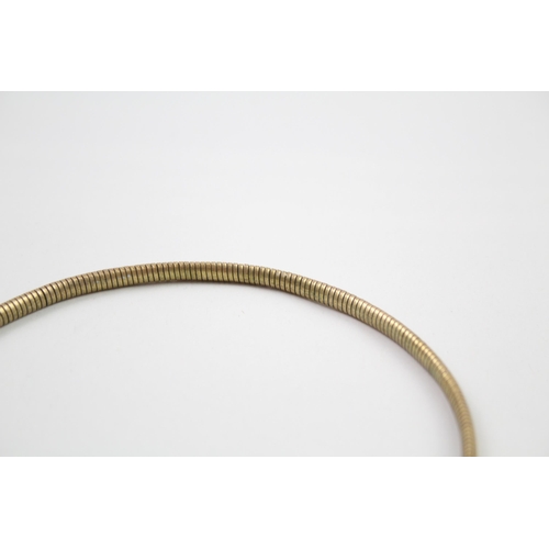 2022 - A rolled gold snake collar necklace - approx. gross weight 15g