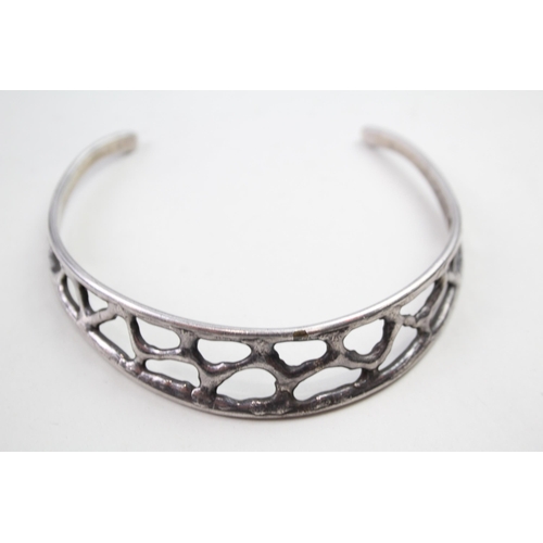 2032 - A Jacob Hill silver plated modernist collar necklace - approx. gross weight 56g