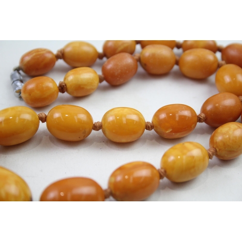 2033 - A graduated bakelite beaded necklace - approx. gross weight 51g