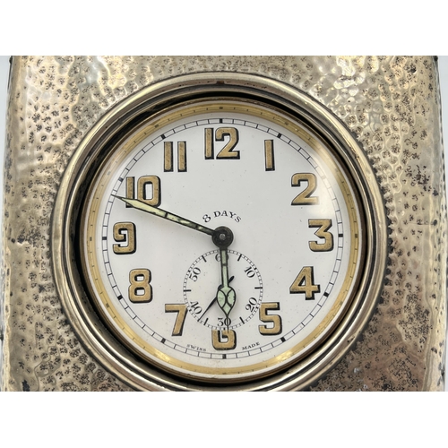 2104 - An early 20th century Goliath open face hand wind pocket watch with hallmarked Birmingham silver and... 