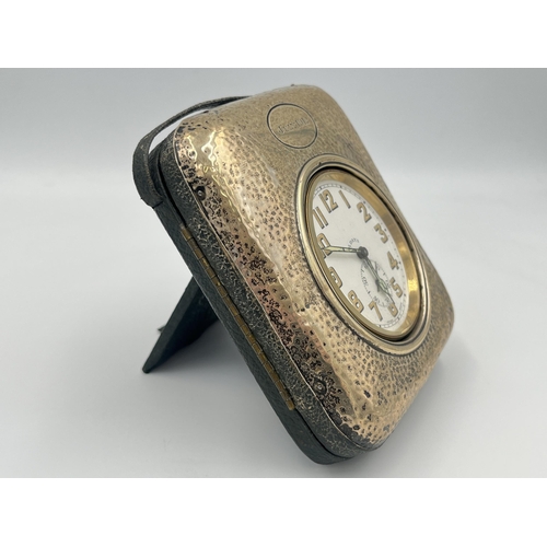 2104 - An early 20th century Goliath open face hand wind pocket watch with hallmarked Birmingham silver and... 