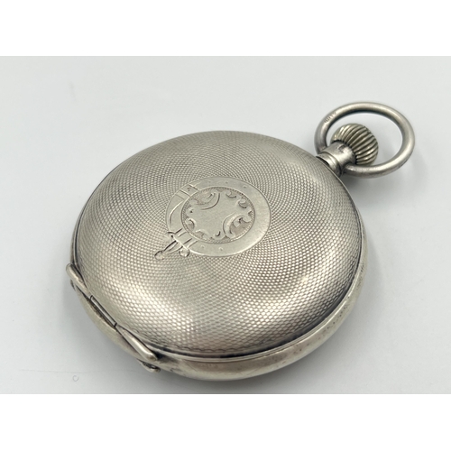 2089 - An early 20th century De Pury, Gautschi & Co. hallmarked London import silver cased hebdomas eight d... 