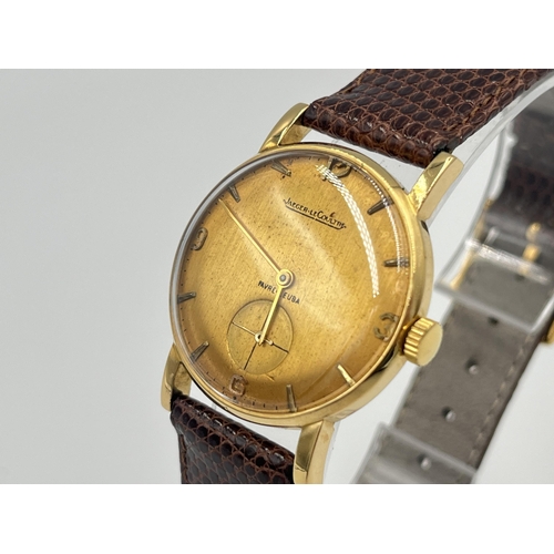 2095 - A Jaeger-LeCoultre Fauvre Leuba 18ct gold cased mechanical men's wristwatch with cal. 428/2 movement