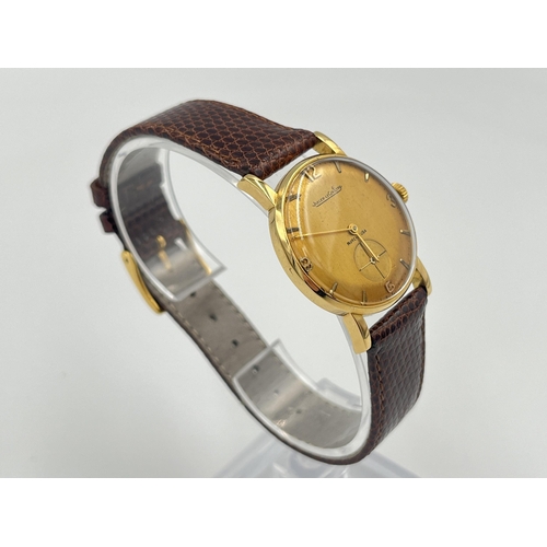 2095 - A Jaeger-LeCoultre Fauvre Leuba 18ct gold cased mechanical men's wristwatch with cal. 428/2 movement