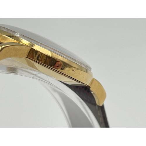 2095 - A Jaeger-LeCoultre Fauvre Leuba 18ct gold cased mechanical men's wristwatch with cal. 428/2 movement