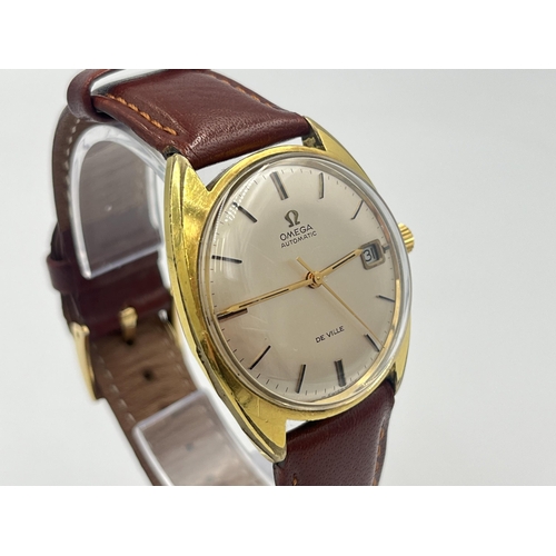 2093 - A 1970s Omega De Ville automatic 34mm men's wristwatch with date aperture at 3 o'clock