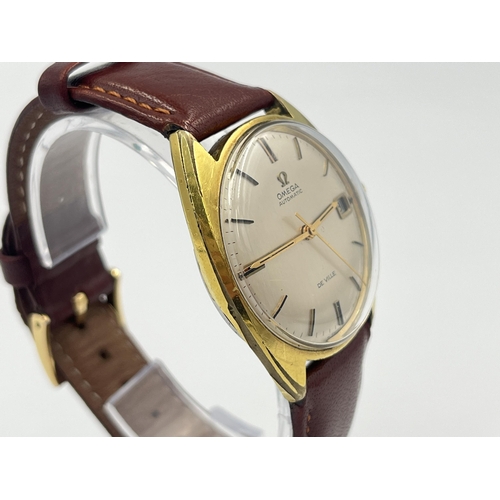 2093 - A 1970s Omega De Ville automatic 34mm men's wristwatch with date aperture at 3 o'clock