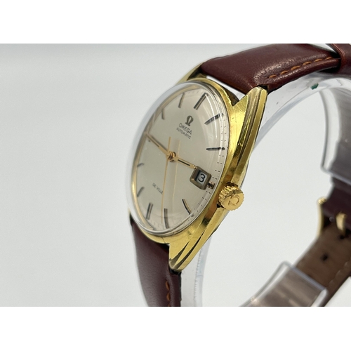 2093 - A 1970s Omega De Ville automatic 34mm men's wristwatch with date aperture at 3 o'clock