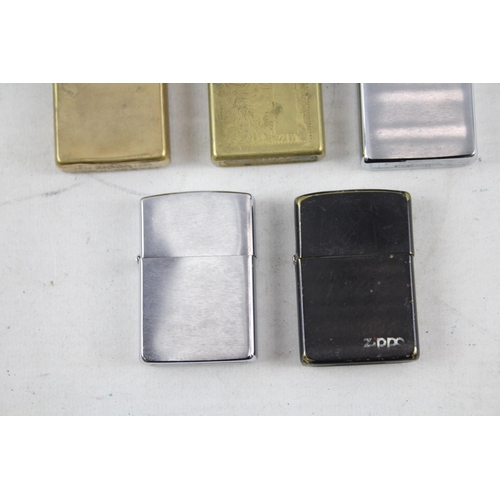 2120 - Five Zippo cigarette lighters