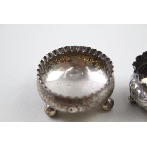 2137 - Three .925 sterling silver salt dishes - approx. gross weight 70g