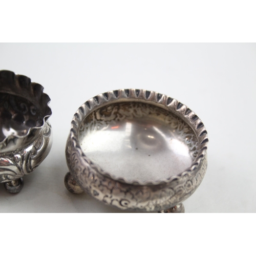 2137 - Three .925 sterling silver salt dishes - approx. gross weight 70g