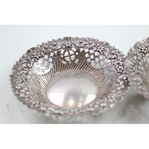 2138 - Three .925 sterling silver bon bon dishes - approx. gross weight 60g