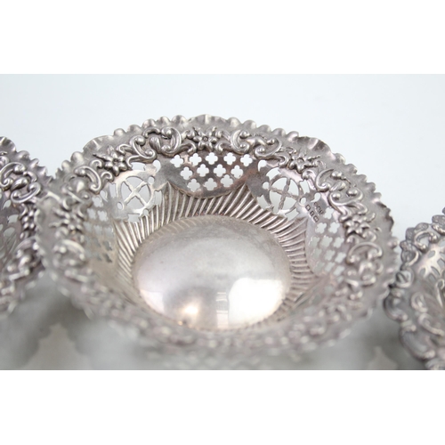 2138 - Three .925 sterling silver bon bon dishes - approx. gross weight 60g