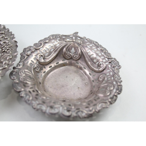 2138 - Three .925 sterling silver bon bon dishes - approx. gross weight 60g