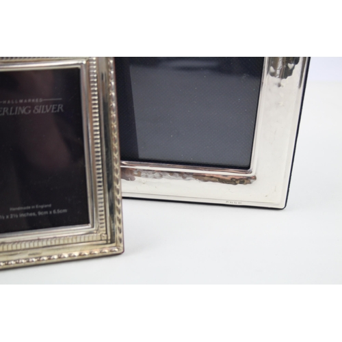 2139 - Three .925 sterling silver photograph frames - largest approx. 16cm x 21.5cm