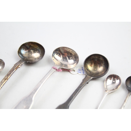 2151 - Ten antique and later .925 sterling silver condiment spoons - approx. gross weight 63g