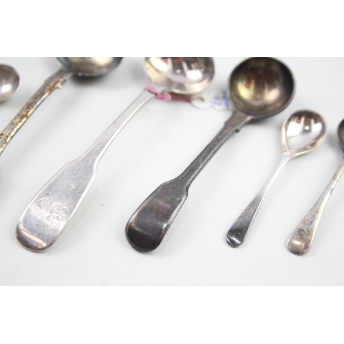 2151 - Ten antique and later .925 sterling silver condiment spoons - approx. gross weight 63g