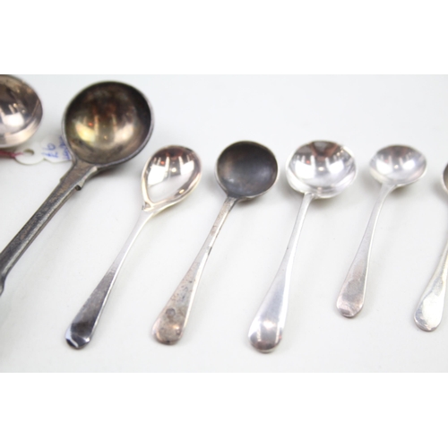 2151 - Ten antique and later .925 sterling silver condiment spoons - approx. gross weight 63g