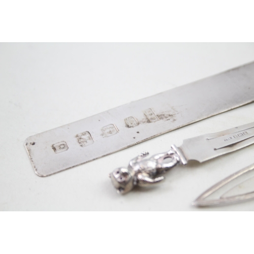 2154 - Four .925 sterling silver bookmarks - approx. gross weight 26g