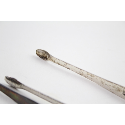 2160 - Two pairs of .925 sterling silver sugar tongs, one Hester Bateman and one other - approx. gross weig... 