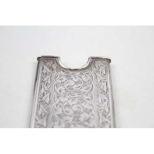 2162 - A Victorian .925 sterling silver calling card case - approx. gross weight 32g