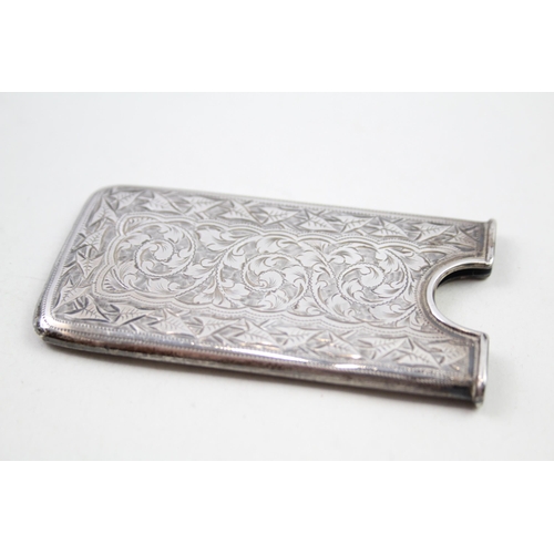 2162 - A Victorian .925 sterling silver calling card case - approx. gross weight 32g