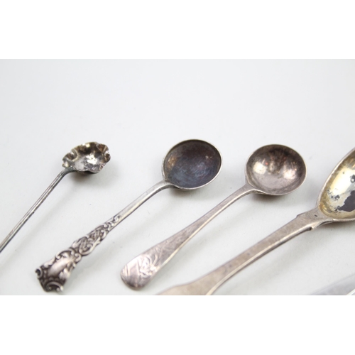 2164 - Nine .925 sterling silver condiment spoons - approx. gross weight 54g