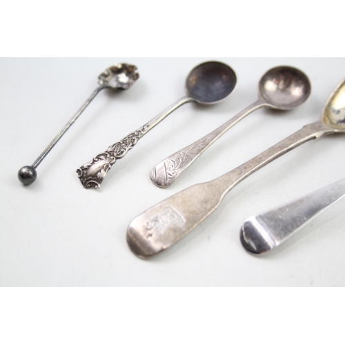 2164 - Nine .925 sterling silver condiment spoons - approx. gross weight 54g