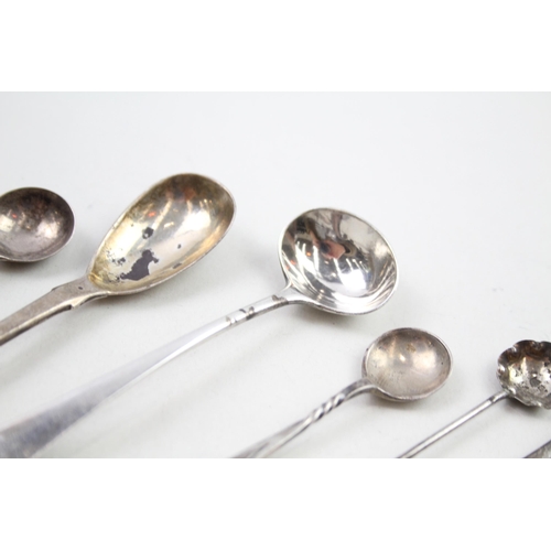 2164 - Nine .925 sterling silver condiment spoons - approx. gross weight 54g