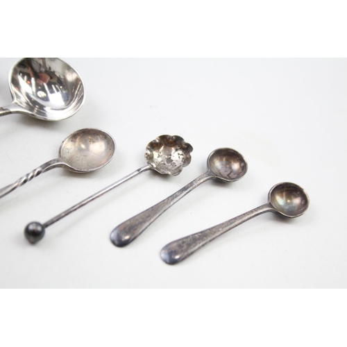 2164 - Nine .925 sterling silver condiment spoons - approx. gross weight 54g