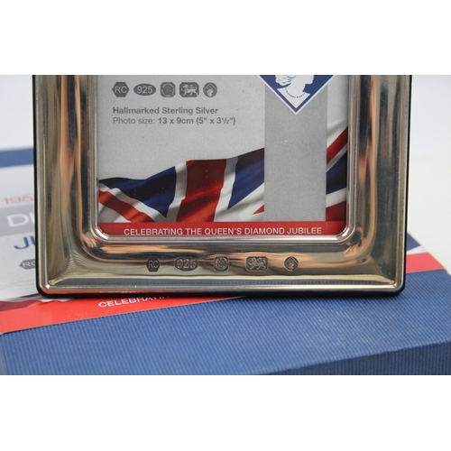 2169A - A boxed Carrs Silver .925 sterling silver commemorative Diamond Jubilee photograph frame - approx. 1... 