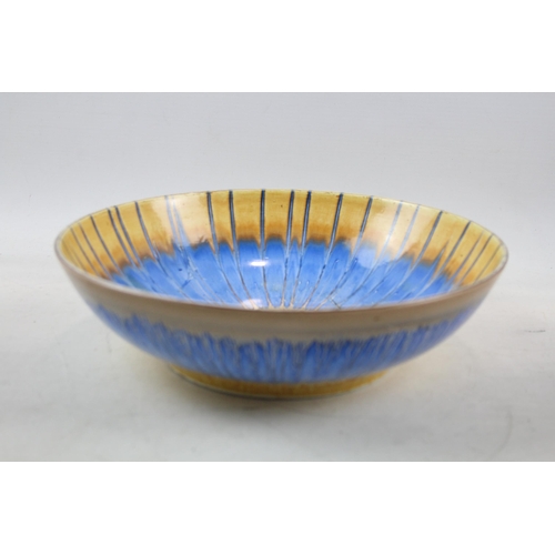 349 - An Art Deco Shelley Harmony drip ware circular footed bowl - approx. 25cm diameter