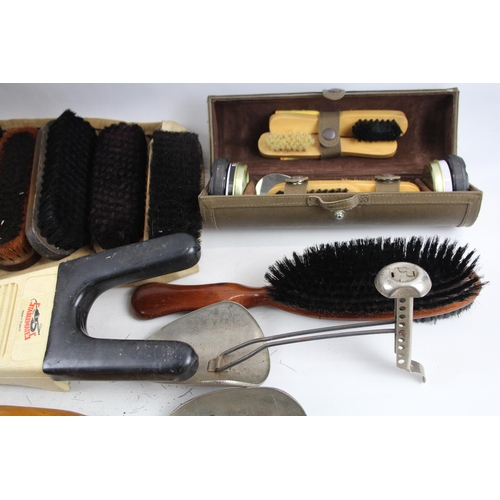 498 - A collection of early/mid 20th century vanity items to include boxed Foot Aid home shoe stretcher, c... 