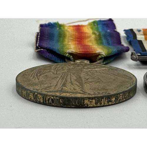 2233 - A WWI South African medal pair presented to Pte. G.W.M. Lawrence  11th S.A.I.