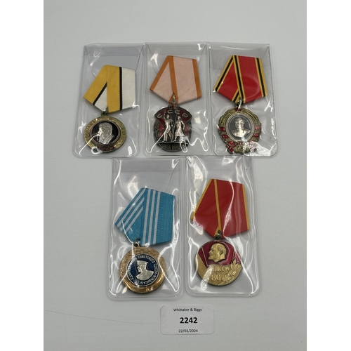 2242 - Five Russian military medals