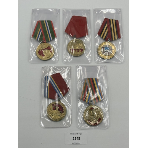 2245 - Five Russian military medals