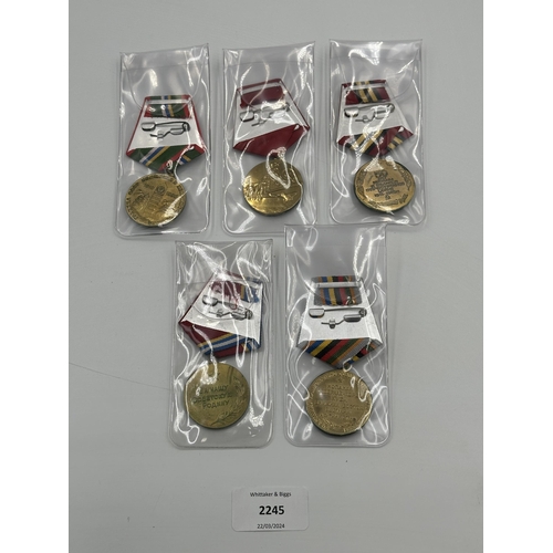 2245 - Five Russian military medals