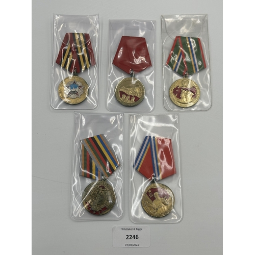 2246 - Five Russian military medals