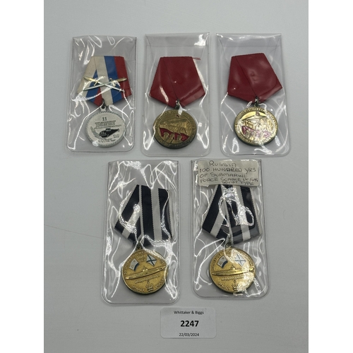 2247 - Five Russian military medals