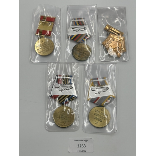 2263 - Five Russian military medals