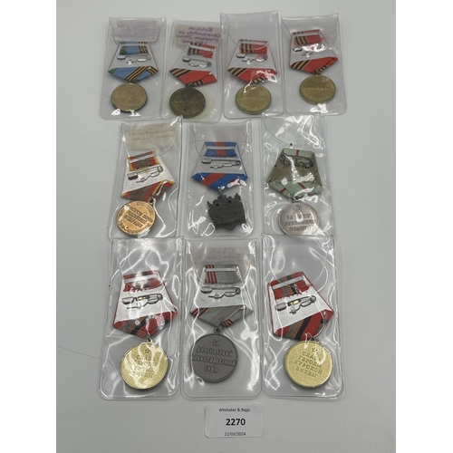 2270 - Ten Russian military medals