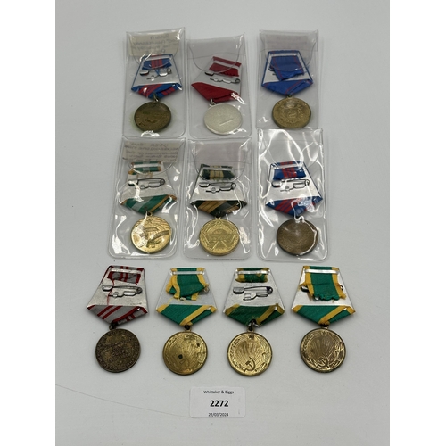 2272 - Ten Russian military medals