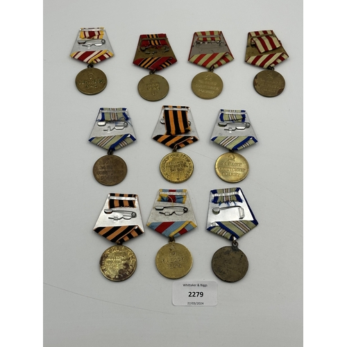 2279 - Ten Russian military medals