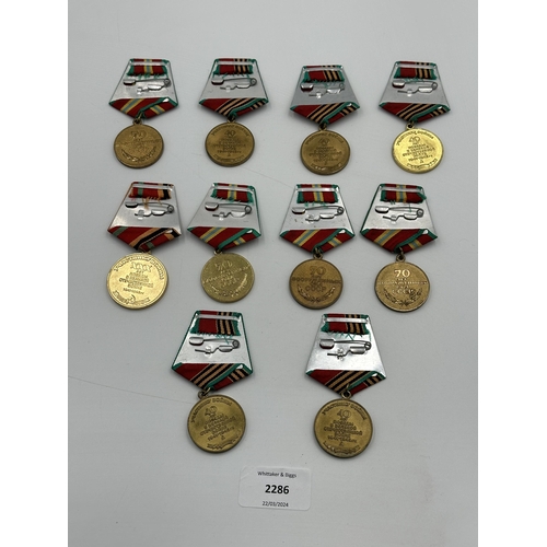 2286 - Ten Russian military medals