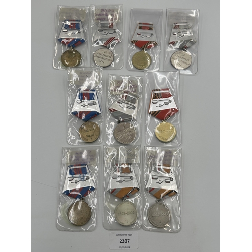 2287 - Ten Russian military medals