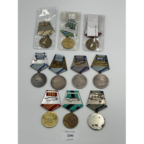 2290 - Ten Russian military medals